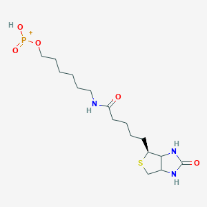 molecular formula C16H29N3O5PS+ B1140069 6-N-Biotinylaminohexyl hydrogenphosphonate 