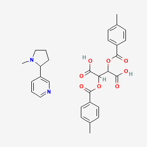 molecular formula C₃₀H₃₂N₂O₈ B1140082 R-(+)-Nicotine Di-p-toluoyl-D-tartrate Salt CAS No. 68935-27-3