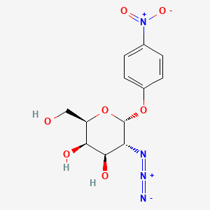 molecular formula C₁₂H₁₄N₄O₇ B1140087 4-Nitrophenyl 2-azido-2-deoxy-a-D-galactopyranoside CAS No. 210418-04-5