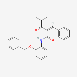 molecular formula C₂₆H₂₅NO₃ B1140091 N-2-Benzyloxyphenyl alpha-Benzilidene Isobutyrylacetamide CAS No. 163217-77-4