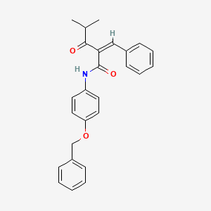 molecular formula C₂₆H₂₅NO₃ B1140092 N-4-Benzyloxyphenyl alpha-Benzilidene Isobutyrylacetamide CAS No. 163217-66-1