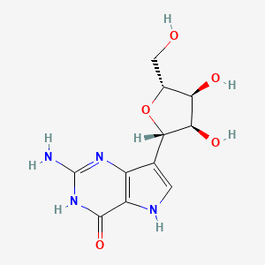 2-amino-7-[(2S,3R,4S,5R)-3,4-dihydroxy-5-(hydroxymethyl)oxolan-2-yl]-3,5-dihydropyrrolo[3,2-d]pyrimidin-4-one