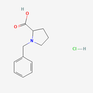 molecular formula C₁₂H₁₆ClNO₂ B1140108 1-Benzylpyrrolidine-2-carboxylic acid hydrochloride CAS No. 92086-93-6