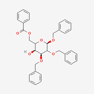 [(3S,4S,6R)-3-hydroxy-4,5,6-tris(phenylmethoxy)oxan-2-yl]methyl benzoate