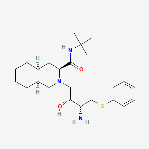 (3S,4aS,8aS)-2-[(2R,3R)-3-Amino-2-hydroxy-4-(phenylthio)butyl]-N-(1,1-dimethylethyl)decahydro-3-isoquinolinecarboxamide