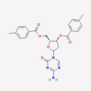 [(2R,3R)-5-(4-Amino-2-oxo-1,3,5-triazin-1-yl)-3-(4-methylbenzoyl)oxyoxolan-2-yl]methyl 4-methylbenzoate