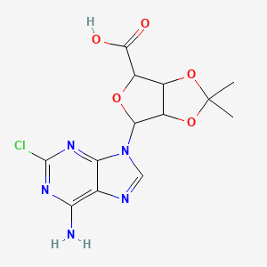 molecular formula C₁₃H₁₄ClN₅O₅ B1140128 2-Chloroadenosine-5'-carboxy-2',3'-acetonide CAS No. 72209-20-2