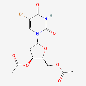 molecular formula C₁₃H₁₅BrN₂O₇ B1140133 [(2R,3S,5R)-3-acetyloxy-5-(5-bromo-2,4-dioxopyrimidin-1-yl)oxolan-2-yl]methyl acetate CAS No. 6161-23-5