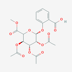 molecular formula C₂₀H₂₂O₁₂ B1140137 Methyl 1-(2-Carboxyphenyl)-2,3,4-tri-O-acetyl-beta-D-glucopyranuronate CAS No. 221287-90-7