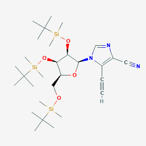 5-Ethynyl-1-(2',3',5'-tri-O-TBDMS-beta-D-ribofuranosyl)-imidazo-4-carbonitrile