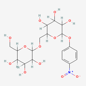 2-(Hydroxymethyl)-6-[[3,4,5-trihydroxy-6-(4-nitrophenoxy)oxan-2-yl]methoxy]oxane-3,4,5-triol