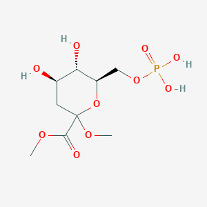 molecular formula C₉H₁₇O₁₀P B1140162 Methyl (methyl 3-deoxy-D-arabino-heptulopyranosid)onate-7-phosphate CAS No. 91382-80-8