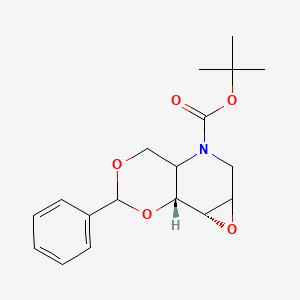 molecular formula C₁₈H₂₃NO₅ B1140166 tert-butyl (1R,2S)-10-phenyl-3,9,11-trioxa-6-azatricyclo[5.4.0.02,4]undecane-6-carboxylate CAS No. 133697-22-0
