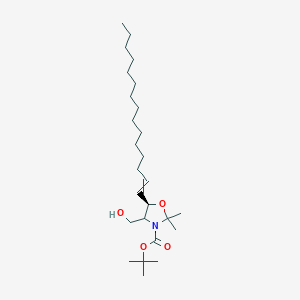 molecular formula C₂₆H₄₉NO₄ B1140171 Tert-butyl (5R)-4-(hydroxymethyl)-2,2-dimethyl-5-pentadec-1-enyl-1,3-oxazolidine-3-carboxylate CAS No. 207516-23-2