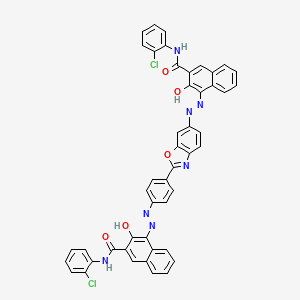 N-(2-Chlorophenyl)-4-[[4-[6-[[3-[[(2-chlorophenyl)amino]carbonyl]-2-hydroxy-1-naphthalenyl]azo]-2-benzoxazolyl] phenyl]azo]-3-hydroxy-2-naphthalenecarboxamide