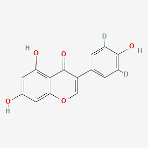 molecular formula C₁₅H₈D₂O₅ B1140182 Genistein-2',6'-d2 CAS No. 315204-48-9