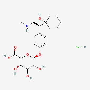 molecular formula C21H31NO8 B1140185 N,O-Didesmethyl-(rac-venlafaxine) Glucuronide Hydrochloride CAS No. 1021933-99-2