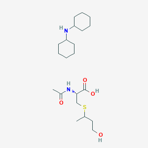 (2R)-2-acetamido-3-(4-hydroxybutan-2-ylsulfanyl)propanoic acid;N-cyclohexylcyclohexanamine