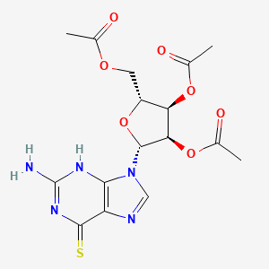 molecular formula C16H19N5O7S B1140196 2-Amino-6-mercaptopurine-9-(2',3',5'-tri-O-acetyl-beta-ribofuranosyl)purine CAS No. 2946-36-3