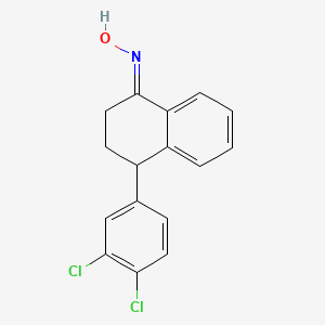molecular formula C₁₆H₁₃Cl₂NO B1140203 (NE)-N-[4-(3,4-dichlorophenyl)-3,4-dihydro-2H-naphthalen-1-ylidene]hydroxylamine CAS No. 152642-35-8