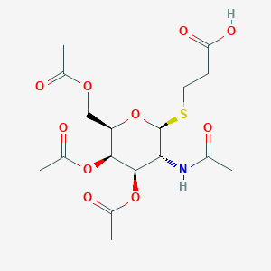 molecular formula C₁₇H₂₅NO₁₀S B1140212 PROPIONYL 3,4,6-TRI-O-ACETYL-2-ACETAMIDO-2-DEOXY-BETA-D-THIOGALACTOPYRANOSIDE CAS No. 936026-72-1