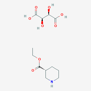 molecular formula C₁₂H₂₁NO₈ B1140225 Ethyl (R)-Nipecotate L-Tartrate CAS No. 167392-57-6