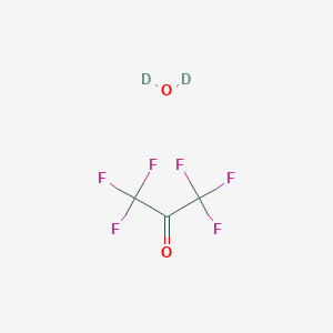 molecular formula C3D2F6O2 B1140229 Deuterated water;1,1,1,3,3,3-hexafluoropropan-2-one CAS No. 109640-39-3