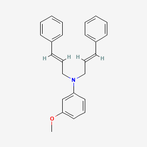molecular formula C₂₅H₂₅NO B1140231 N,N-Bis-(3-phenyl-2-propenyl)-3-methoxyaniline CAS No. 1076199-15-9