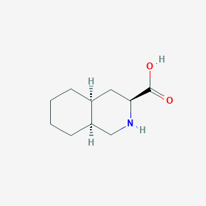 molecular formula C₁₀H₁₈ClNO₂ B1140242 (3S,4aS,8aS)-Decahydroisoquinoline-3-carboxylic acid CAS No. 115238-58-9