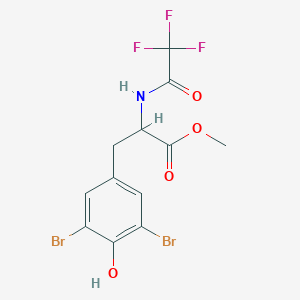 molecular formula C12H10Br2F3NO4 B1140249 (S)-Methyl 3-(3,5-dibromo-4-hydroxyphenyl)-2-(2,2,2-trifluoroacetamido)propanoate CAS No. 105189-44-4