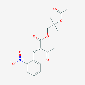 molecular formula C₁₇H₁₉NO₇ B1140250 2-(2-Nitrobenzylidene)-3-oxobutanoic Acid, 2-Acetoxy-2-methylpropyl Ester CAS No. 106685-67-0