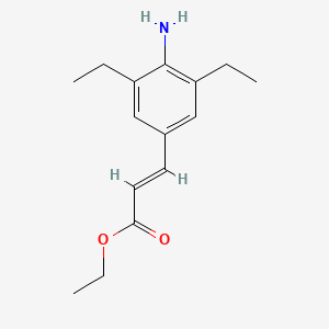 molecular formula C₁₅H₂₁NO₂ B1140253 Ethyl 3-(4-amino-3,5-diethylphenyl)acrylate CAS No. 1076200-10-6