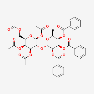 [(2S,3R,4R,5S,6S)-4,5-Dibenzoyloxy-2-methyl-6-[(2R,3R,4S,5S,6R)-2,4,5-triacetyloxy-6-(acetyloxymethyl)oxan-3-yl]oxyoxan-3-yl] benzoate