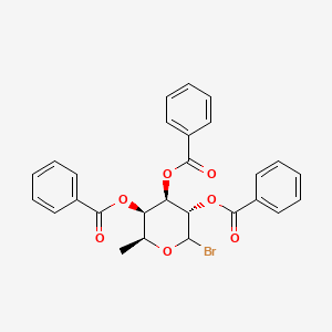 molecular formula C₂₇H₂₃BrO₇ B1140259 Bromo 2,3,4-Tri-O-benzoyl-L-fucopyranose CAS No. 855662-12-3