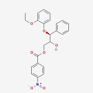 molecular formula C₂₄H₂₃NO₇ B1140265 (2RS,3RS)-3-(2-Ethoxyphenoxy)-2-hydroxy-1-(4-nitrobenzoyloxy)-3-phenylpropane CAS No. 98769-70-1