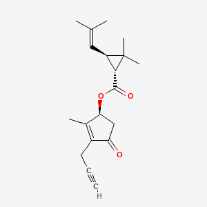 Cyclopropanecarboxylic acid, 2,2-dimethyl-3-(2-methyl-1-propen-1-yl)-, (1S)-2-methyl-4-oxo-3-(2-propyn-1-yl)-2-cyclopenten-1-yl ester, (1R,3R)-
