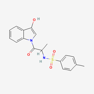 molecular formula C18H18N2O4S B1140270 N-(Tosyl-L-alanyl)-3-hydroxyindole CAS No. 101506-88-1