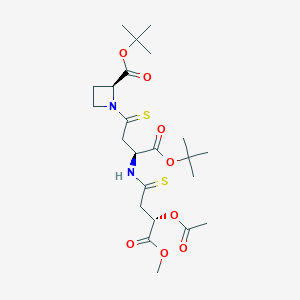 (2S,3S,3''S)-N-[3-(3-Acetoxy-3-methoxycarbonylpropanamido)-3-tert-butoxythiocarbonylpropanoyl]azetidine-2-thiocarboxylic Acid tert-Butyl Ester