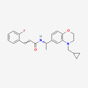 molecular formula C₂₃H₂₅FN₂O₂ B1140279 (S)-N-[1-(4-Cyclopropylmethyl-3,4-dihydro-2H-benzo[1,4]oxazin-6-YL)-ethyl]-3-(2-fluoro-phenyl)acrylamide CAS No. 697287-41-5