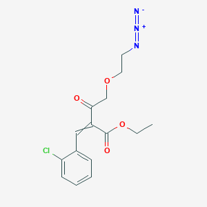 molecular formula C₁₅H₁₆ClN₃O₄ B1140287 Ethyl (2-Azidoethoxy)aceto-2-(2-chlorophenylmethlene)acetate CAS No. 837427-86-8