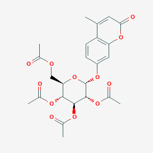 molecular formula C₂₄H₂₆O₁₂ B1140302 [(2R,3R,4S,5R,6R)-3,4,5-Triacetyloxy-6-(4-methyl-2-oxochromen-7-yl)oxyoxan-2-yl]methyl acetate CAS No. 67945-53-3