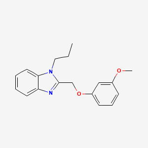 molecular formula C18H20N2O2 B11403080 2-[(3-methoxyphenoxy)methyl]-1-propyl-1H-benzimidazole 