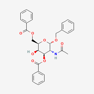 molecular formula C₂₉H₂₉NO₈ B1140315 Benzyl 2-Acetamido-3,6-di-O-benzoyl-2-deoxy-alpha-D-galactopyranoside CAS No. 141019-70-7