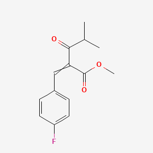 molecular formula C₁₄H₁₅FO₃ B1140327 Methyl 3-(4-fluorophenyl)-2-isobutyrylacrylate CAS No. 122549-26-2