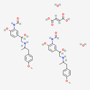 molecular formula C₄₂H₅₆N₄O₁₄ B1140328 Formoterol fumarate hydrate CAS No. 183814-30-4