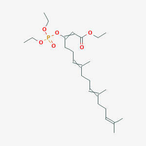 molecular formula C₂₅H₄₃O₆P B1140331 Ethyl 3-diethoxyphosphoryloxy-7,11,15-trimethylhexadeca-2,6,10,14-tetraenoate CAS No. 887354-51-0