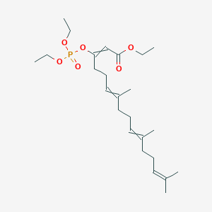 molecular formula C₂₅H₄₃O₆P B1140331 3-Diethoxyphosphoryloxy-7,11,15-trimethyl-hexadecatetra-2,6,10,14-enoic Acid, Ethyl Ester, (Mixture of Isomers) CAS No. 887354-51-0