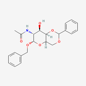 molecular formula C₂₂H₂₅NO₆ B1140333 Benzyl 2-acetamido-2-deoxy-4,6-O-benzylidene-a-D-galactopyranoside CAS No. 3554-91-4
