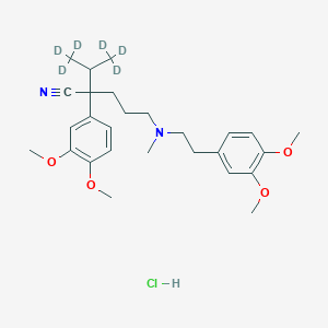 molecular formula C₂₇H₃₃D₆ClN₂O₄ B1140342 Verapamil-d6 Hydrochloride CAS No. 1185032-80-7