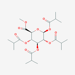 molecular formula C23H36O11 B1140361 1,2,3,4-Tetra-O-isobutyryl-b-D-glucuronide methyl ester CAS No. 150607-94-6